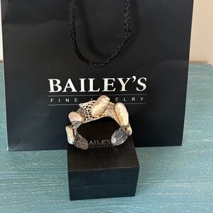 Bailey’s Fine Jewelry sterling silver and 14kt blister pearl cuff